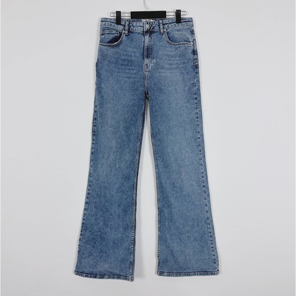 NEW Free People Thunderbird Flare Jeans in Electric Blue Size 32 - Picture 3 of 7